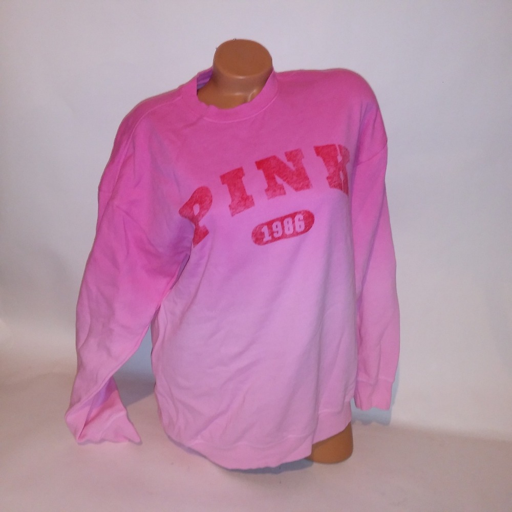 Victoria Secret PINK Sweater Small Crew Neck Pullover Ombre Long Sleeve Crew Nec